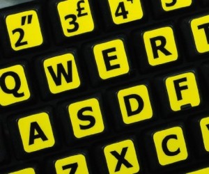 Large Size Stick On Keyboard Letters