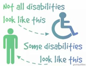 An invisible physical disability